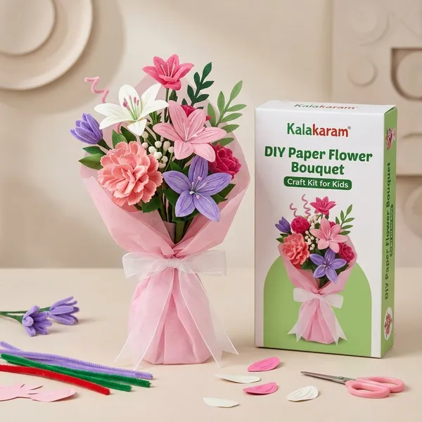 Kalakaram_Diy_Paper_Flower_Bouquet_Craft_Kit_For_Kids