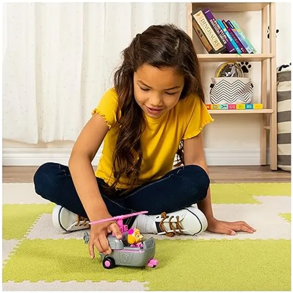 Paw_Patrol_Sky'S_Pink_And_Grey_Helicopter_Rescue_Vehicle_With_Figure