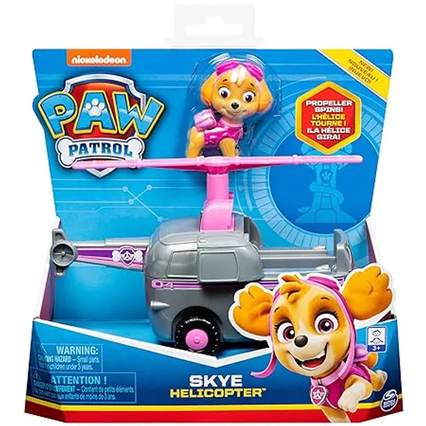 Paw_Patrol_Sky'S_Pink_And_Grey_Helicopter_Rescue_Vehicle_With_Figure