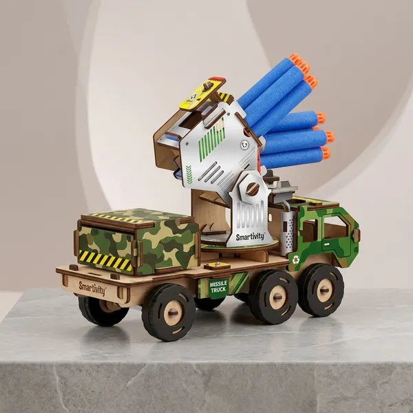 Smartivity_Diy_Air_Pressure_Missile_Launcher_Truck_Wooden_Assembly_Kit