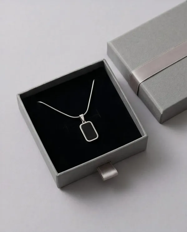 Stainless_Steel_Rectangular_Black_Stone_Memorial_Pendant_Necklace