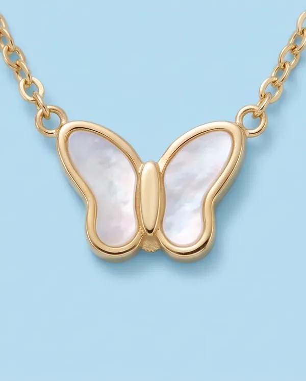 Gold_Plated_Mother_Of_Pearl_Butterfly_Pendant_Necklace