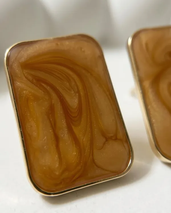 Premium_Gold-Tone_Rectangular_Stud_Earrings_with_Marble_Texture_Design