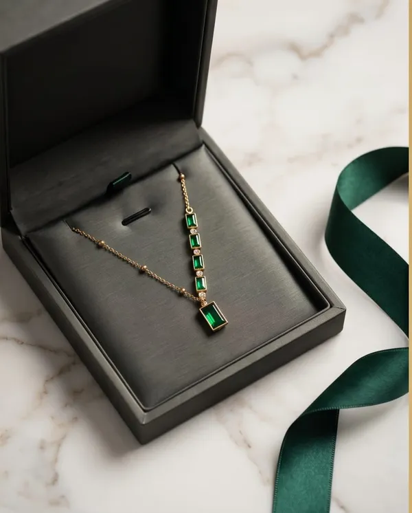 Gold_Plated_Emerald_Green_Stone_Necklace_For_Women