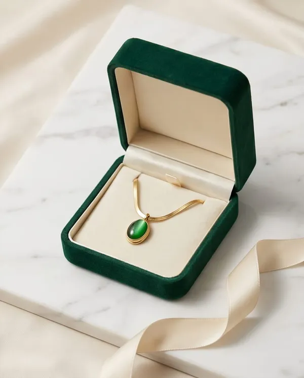 Emerald_Teardrop_Pendant_Necklace_For_Women