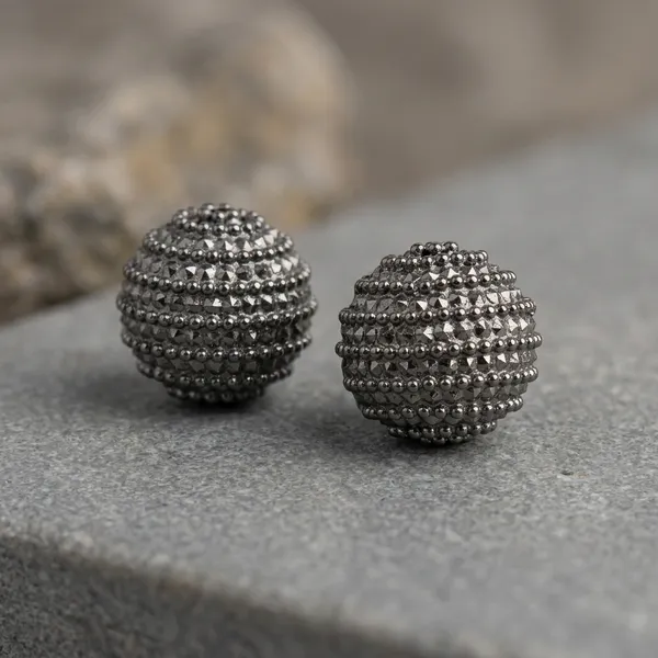 Oxidized_Silver_Textured_Round_Metal_Beads_Set_Of_2