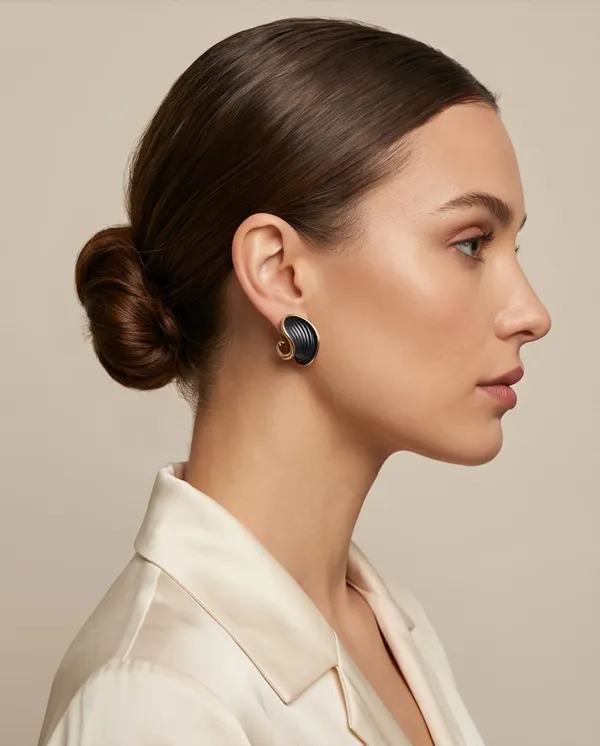 Elegant_Navy_blue_Teardrop_Wave_Earrings_For_Women