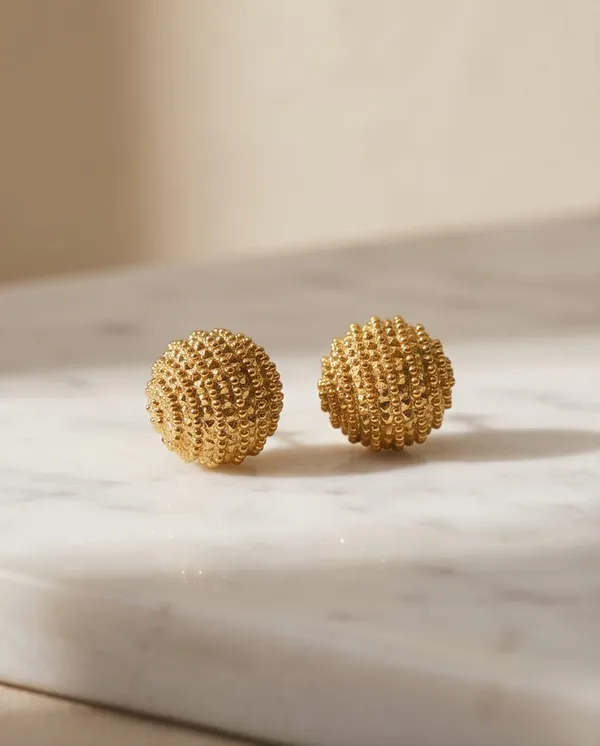 Gold_Plated_Round_Beaded_Stud_Earrings_For_Women