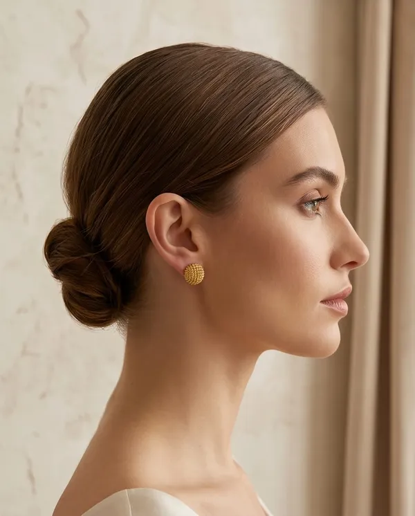 Gold_Plated_Round_Beaded_Stud_Earrings_For_Women
