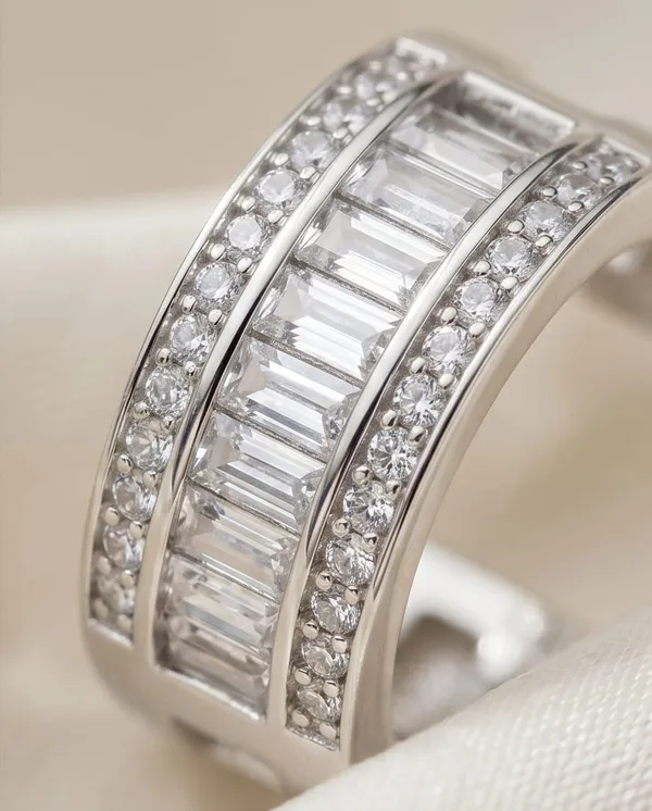 Silver_Princess_Cut_Hoop_Earrings_For_Women