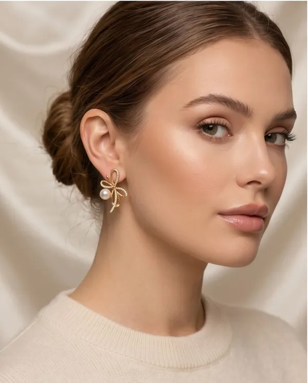 Gold-Plated_Contemporary_Studs_Earrings