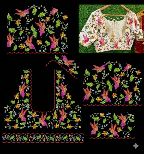 White_Pattu_Floral_Embroidered_unstitched_Blouse_For_Women