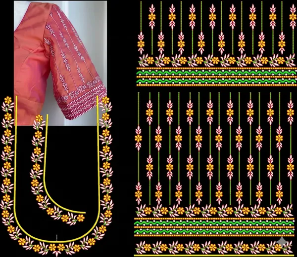 Pink_Embroidered_Design_unstitched_Blouse_for_Women