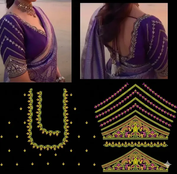 Purple_Velvet_Embroidered_unstitched_Blouse_For_Women