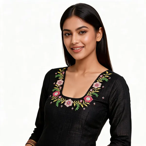 Black_Pattu_Fabric_Floral_Embroidered_unstitched_Blouse_For_Women