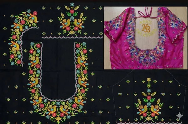Pink_Silk_Embroidered_Floral_Blouse_Piece_unstitched_For_Women