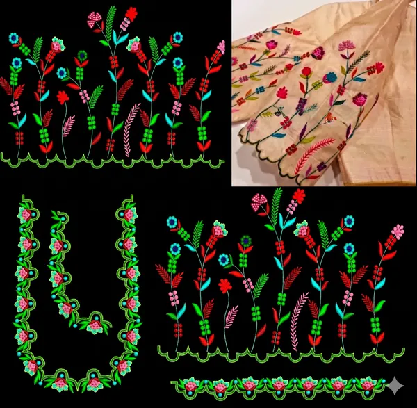 Beige_Pattu_Floral_Embroidered_unstitched_Blouse_For_Women