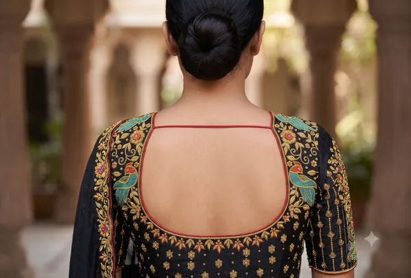 Multicolor_Embroidered_Peacock_Design_unstitched_Blouse_