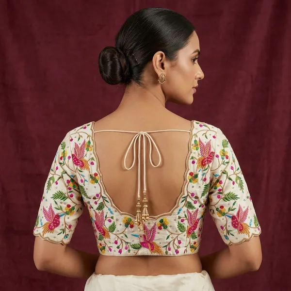 White_Pattu_Floral_Embroidered_unstitched_Blouse_For_Women
