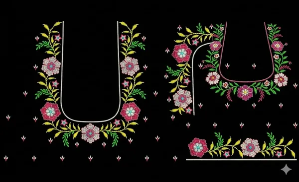 Black_Pattu_Fabric_Floral_Embroidered_unstitched_Blouse_For_Women