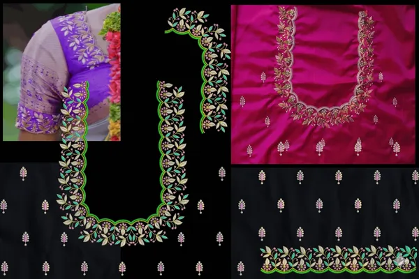 Pink_Embroidered_Unstitched_Blouse_Fabric_With_Floral_Border