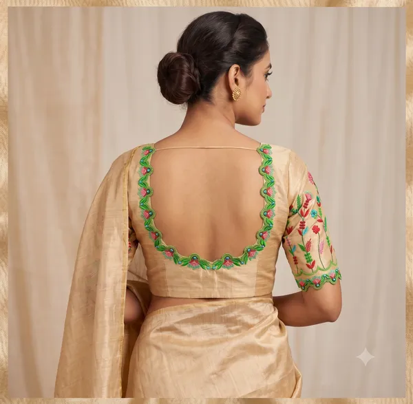 Beige_Pattu_Floral_Embroidered_unstitched_Blouse_For_Women