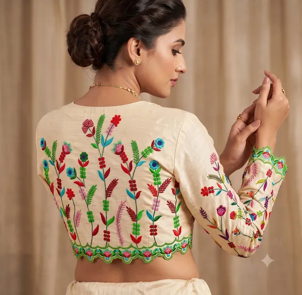 Beige_Pattu_Floral_Embroidered_unstitched_Blouse_For_Women