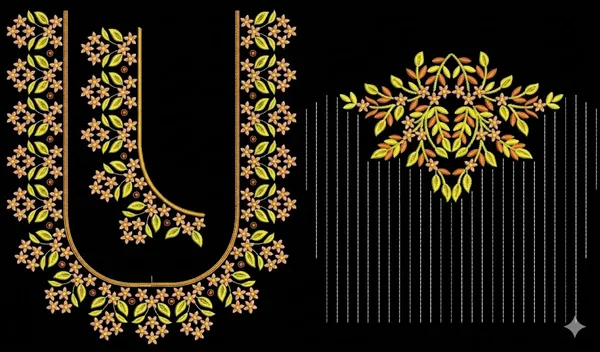 Golden_Floral_Embroidery_Design_Pattern_Blouse_For_Women