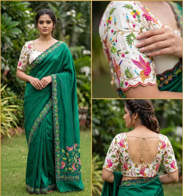 White_Pattu_Floral_Embroidered_unstitched_Blouse_For_Women