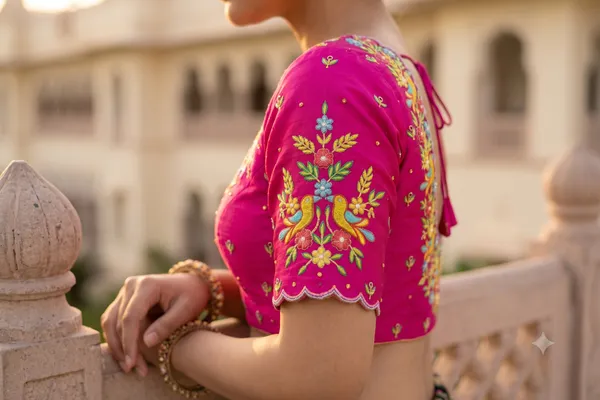 Pink_Embroidered_Floral_Fabric_Pink_unstitched_Blouse_Piece