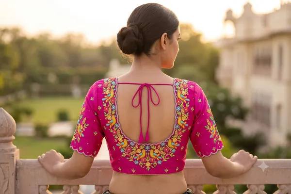 Pink_Embroidered_Floral_Fabric_Pink_unstitched_Blouse_Piece