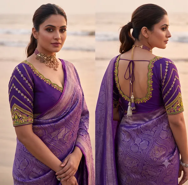 Purple_Velvet_Embroidered_unstitched_Blouse_For_Women