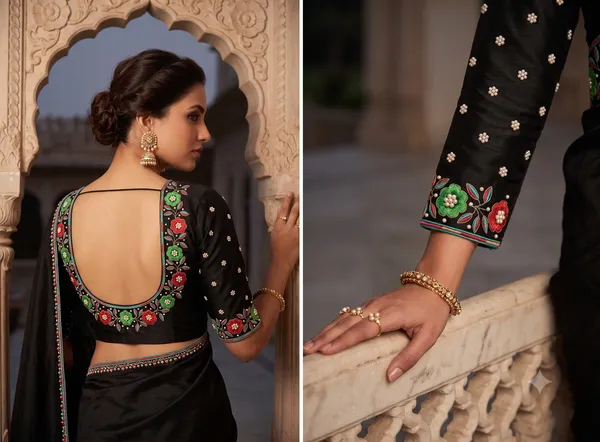 Black_Pattu_Fabric_Floral_Embroidered_Unstitched_Blouse_Fabric_For_Women