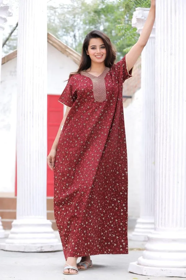 Mik_&_Misha_Womens_Cotton_Block_Print_Maxi_Nighty