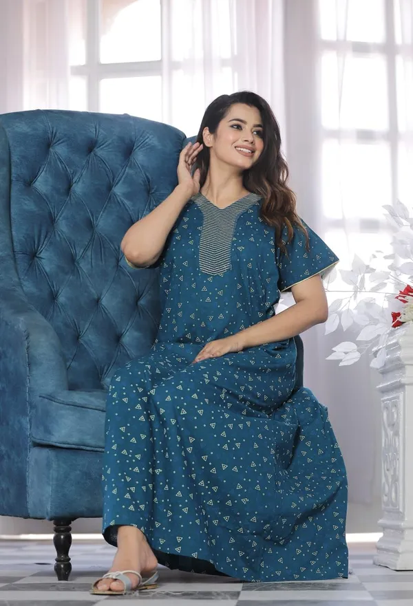 Mik_&_Misha_Womens_Cotton_Block_Print_Maxi_Nighty
