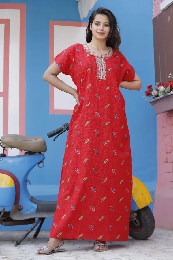 Mik_&_Misha_Womens_Cotton_Block_Print_Nighty