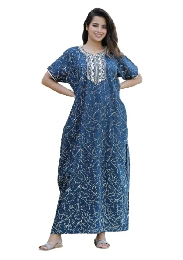 Mik_&_Misha_Womens_Cotton_Block_Print_Maxi_Nighty