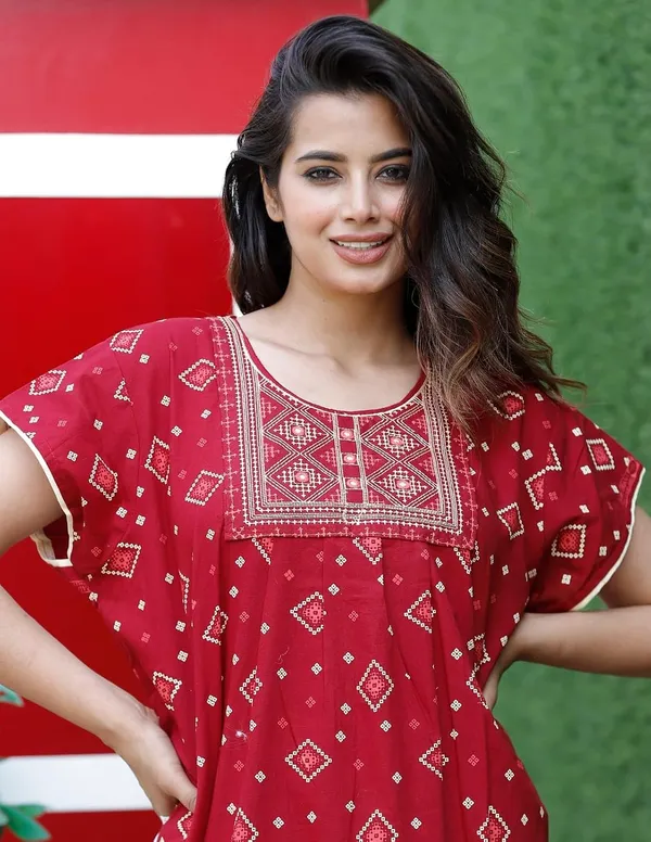 Mik_&_Misha_Womens_Cotton_Block_Print_Maxi_Nighty_Gown