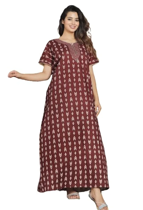 Mik_&_Misha_Womens_Cotton_Block_Print_Maxi_Nightgown