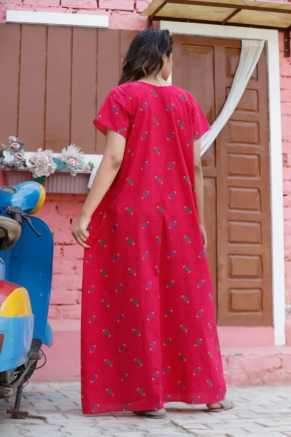 Mik_&_Misha_Womens_Cotton_Block_Print_Maxi_Nighty