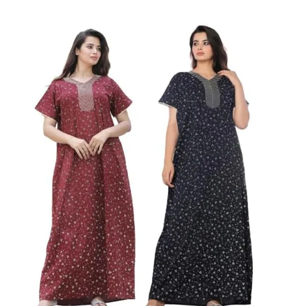 Mik_&_Misha_Womens_Cotton_Block_Print_Maxi_Nighty