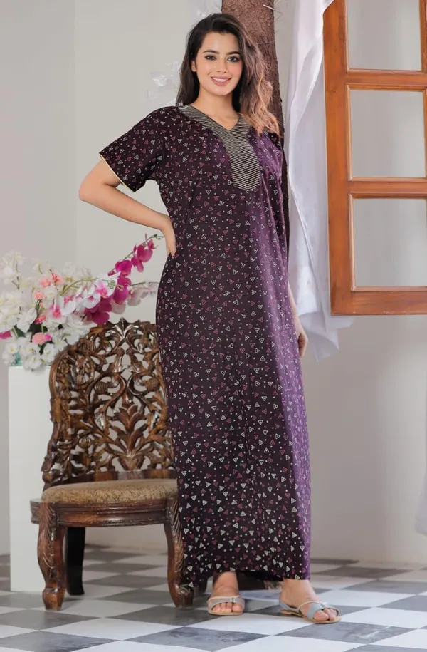 Mik_&_Misha_Womens_Cotton_Block_Print_Maxi_Nighty