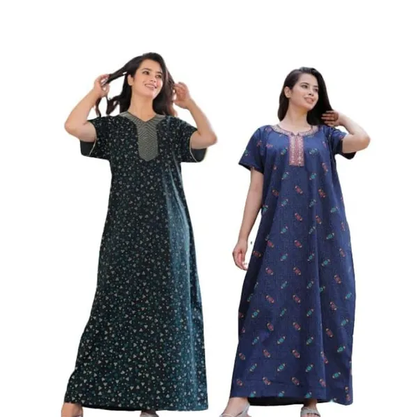 Mik_&_Misha_Womens_Cotton_Block_Print_Nighty_Combo