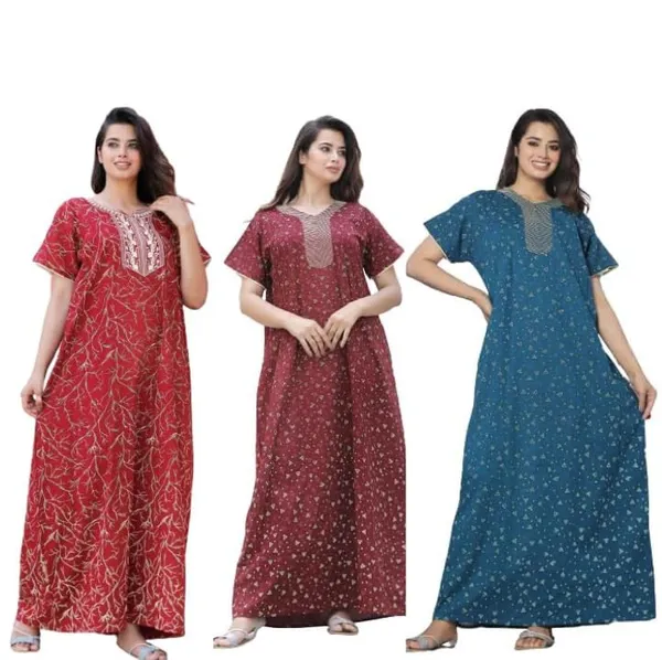 Mik_&_Misha_Womens_Cotton_Block_Print_Maxi_Nighty