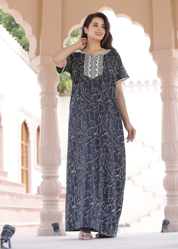 Mik_&_Misha_Womens_Cotton_Block_Print_Maxi_Nighty
