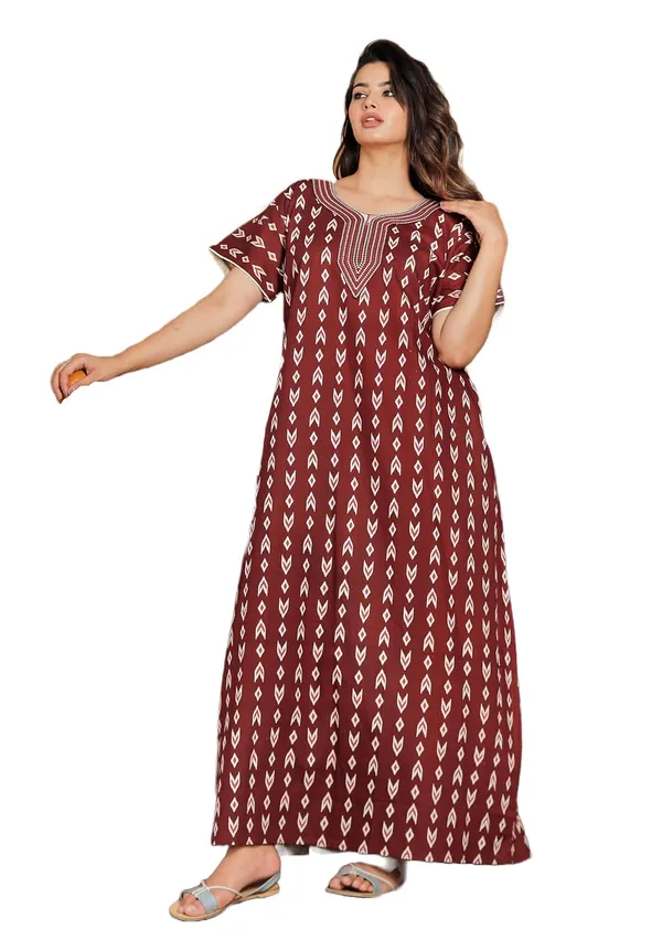 Mik_&_Misha_Womens_Cotton_Block_Print_Nighty