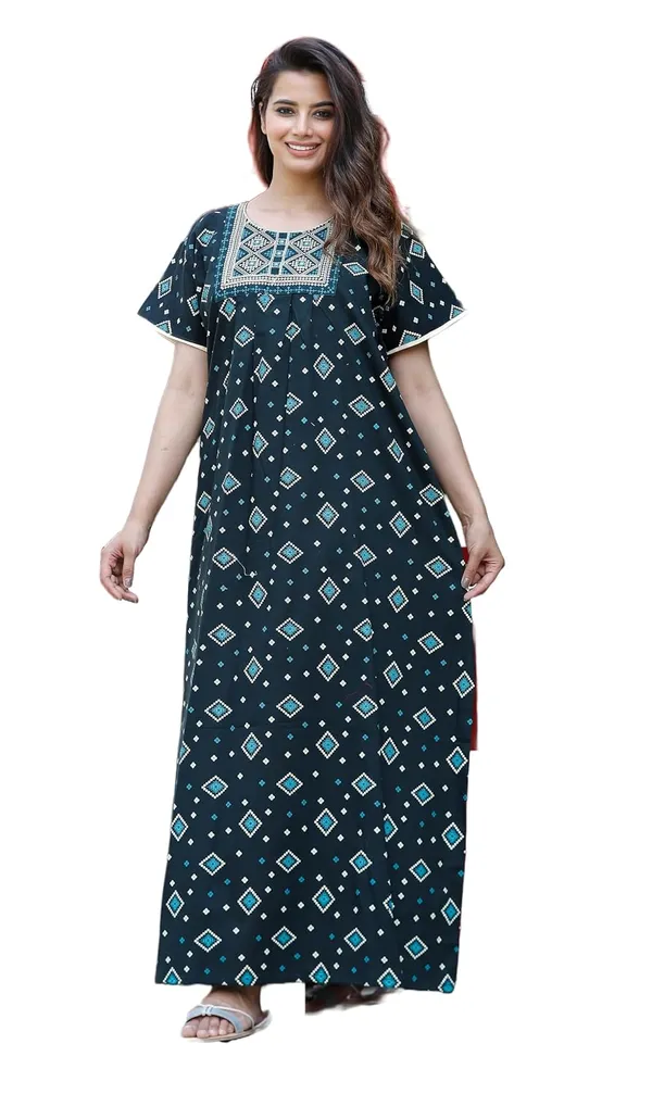 Mik_&_Misha_Womens_Cotton_Block_Print_Maxi_Nighty