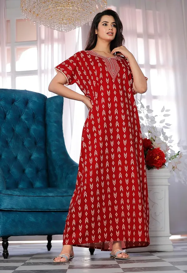 Mik_&_Misha_Womens_Cotton_Block_Print_Nighty