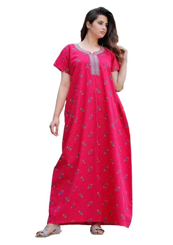 Mik_&_Misha_Womens_Cotton_Block_Print_Nighty