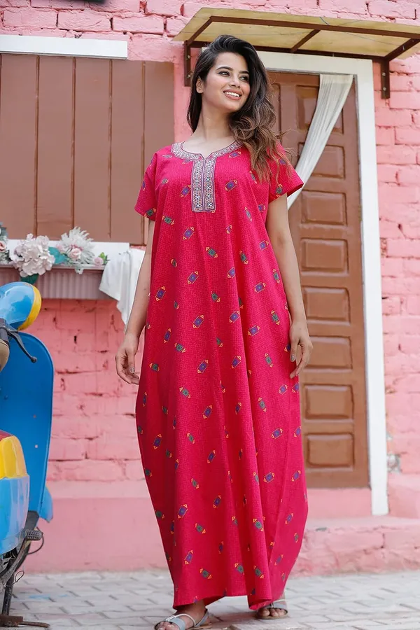 Mik_&_Misha_Womens_Cotton_Block_Print_Nighty